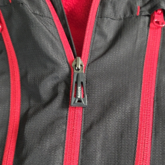 Reebok 49ers San Francisos Black and Red Hooded Windbreaker Winter Jacket - Picture 4 of 14